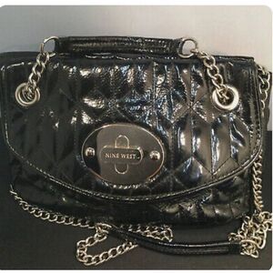 Nine West Black Patent Leather Crossbody